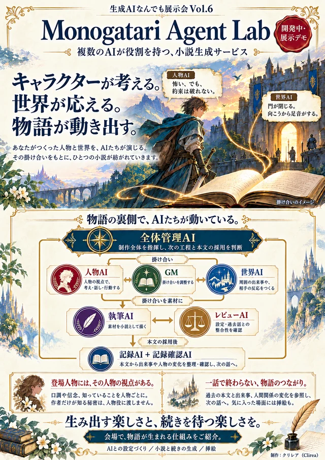 Monogatari Agent LabのVol.6チラシ